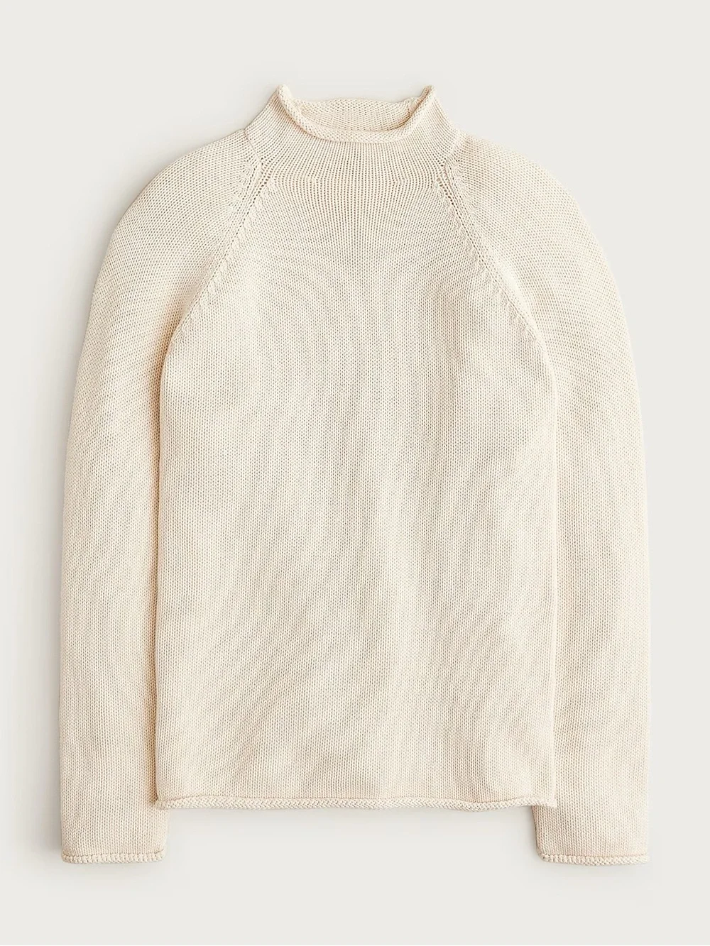 J. CREW 1988 RollneckT™ sweater in cotton in Mountain White Size XS $98 BW186